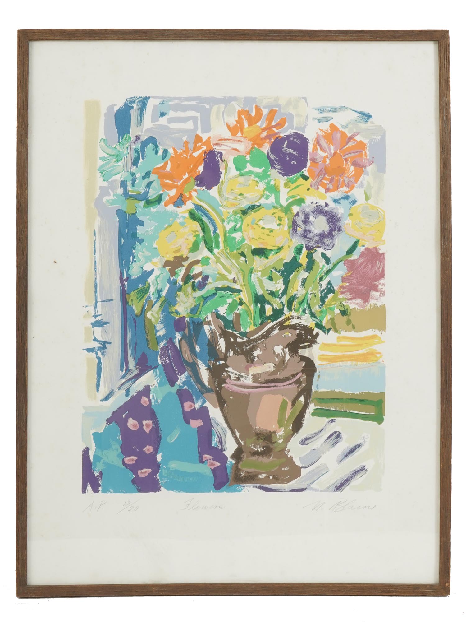 AMERICAN FLOWERS COLOR LITHOGRAPH BY NELL BLAINE